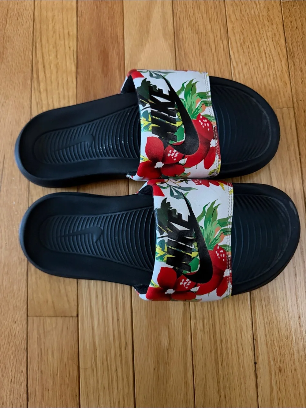 Nike Women's Slide Sandals with Red Floral